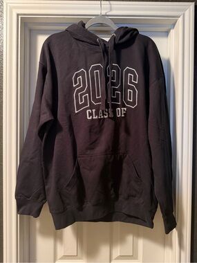 Black 'Class of 2026' Pullover Hoodie
